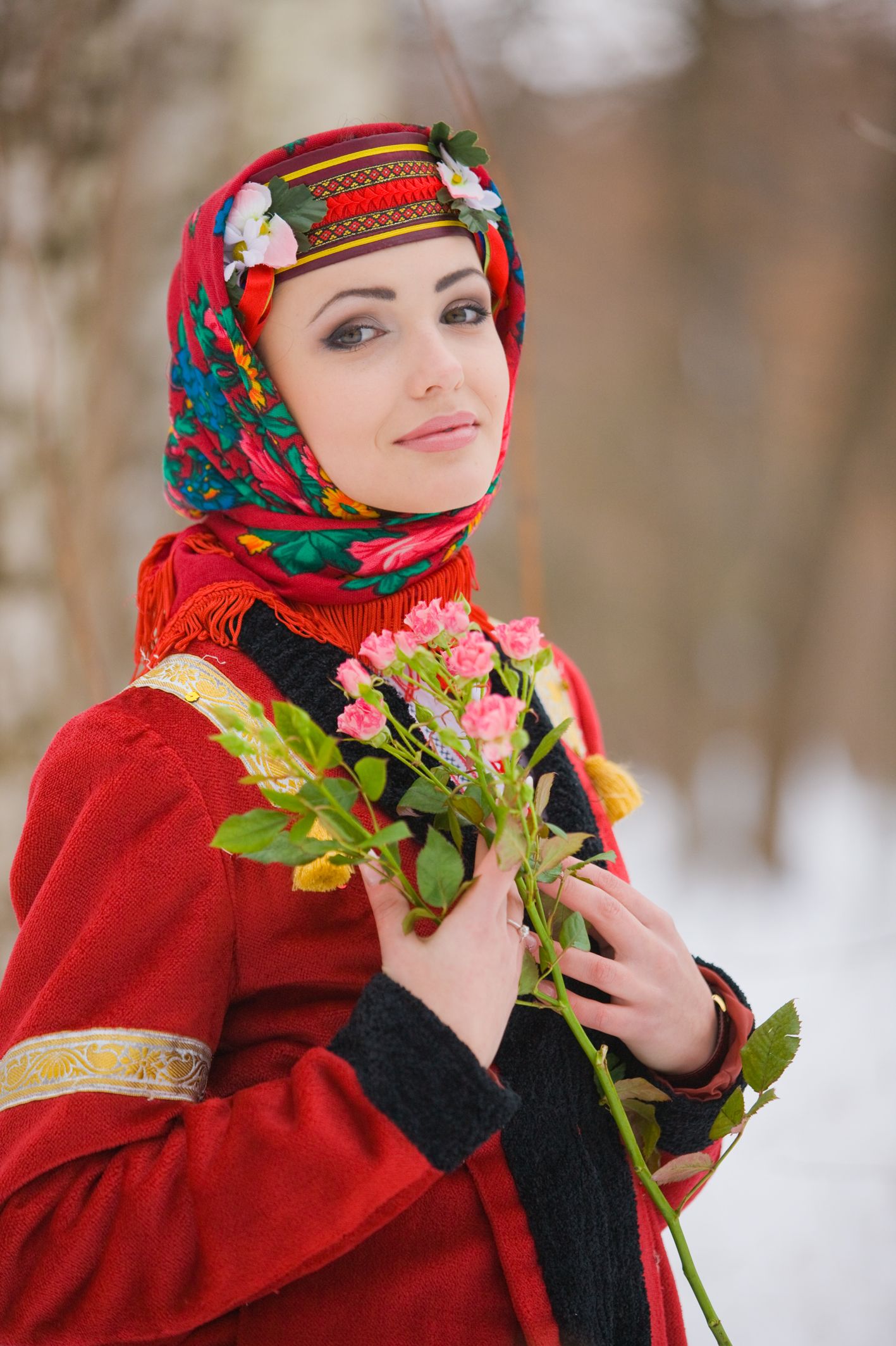 Sexy girl Girls in Slavic costumes in Ezhou